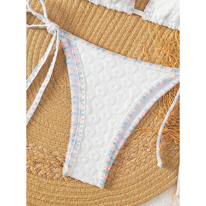 Damen Triangel-Bikini mit floralem Spitzenband Echo Archiv