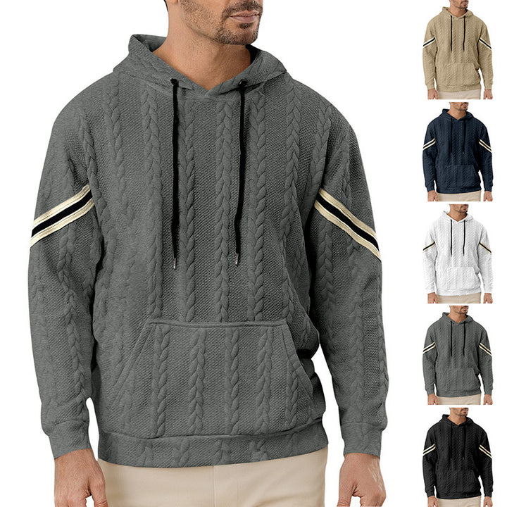 Herren Kapuzenpullover mit strukturiertem Design und kontrastierenden Akzenten Echoarchiv