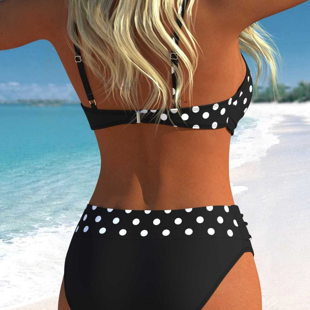 Damen Bikini-Set mit croppenden Oberteil und hohem Taillenschnitt Echo Archiv