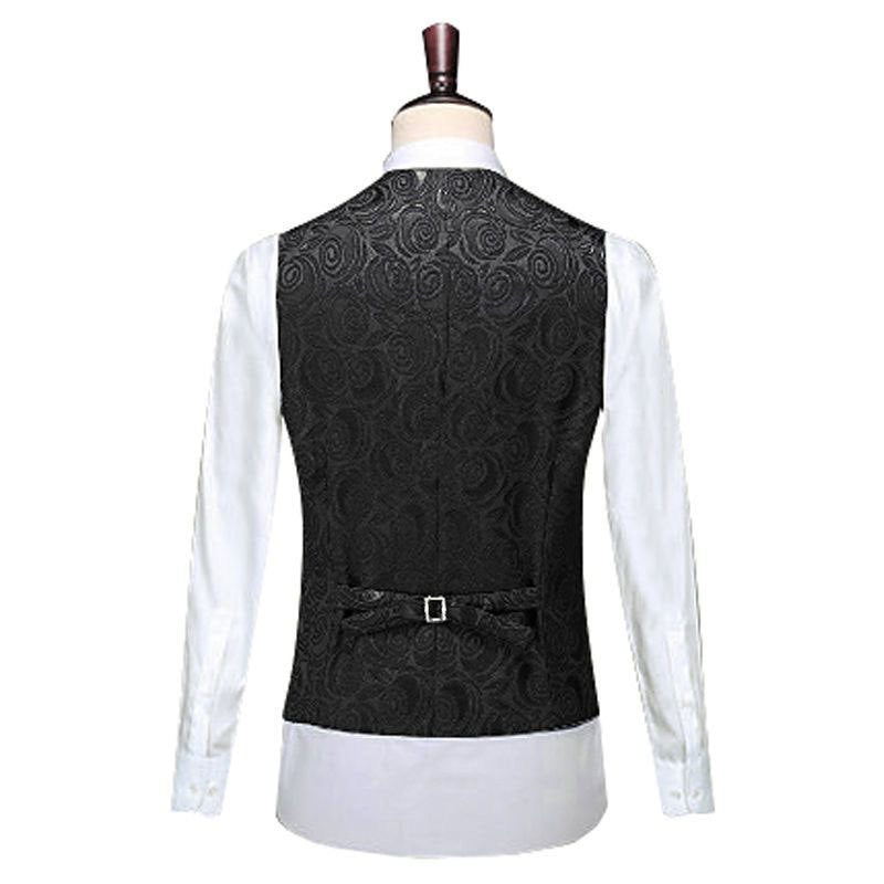 Herren nan Jacquardweste mit ornamentaler Struktur, spitz zulaufendem Saum und satinierter Rückseite Echo Archiv