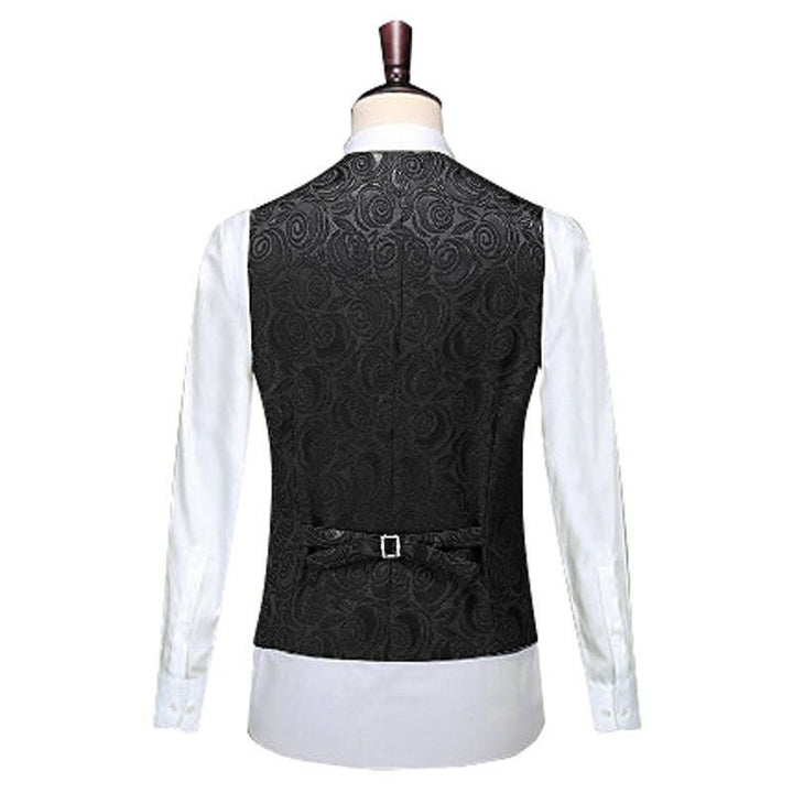 Herren nan Jacquardweste mit ornamentaler Struktur, spitz zulaufendem Saum und satinierter Rückseite Echo Archiv