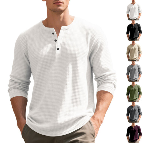 Herren Langarmshirt mit strukturierter Oberfläche Echoarchiv
