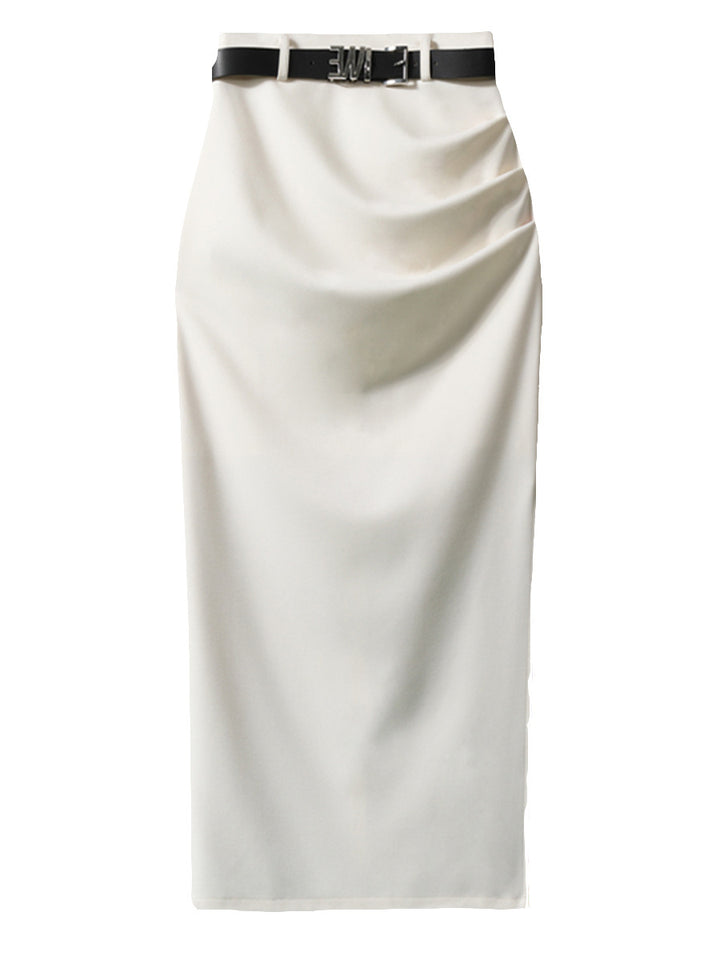Damen Eleganter Wickelrock mit Taillengürtel Echoarchiv