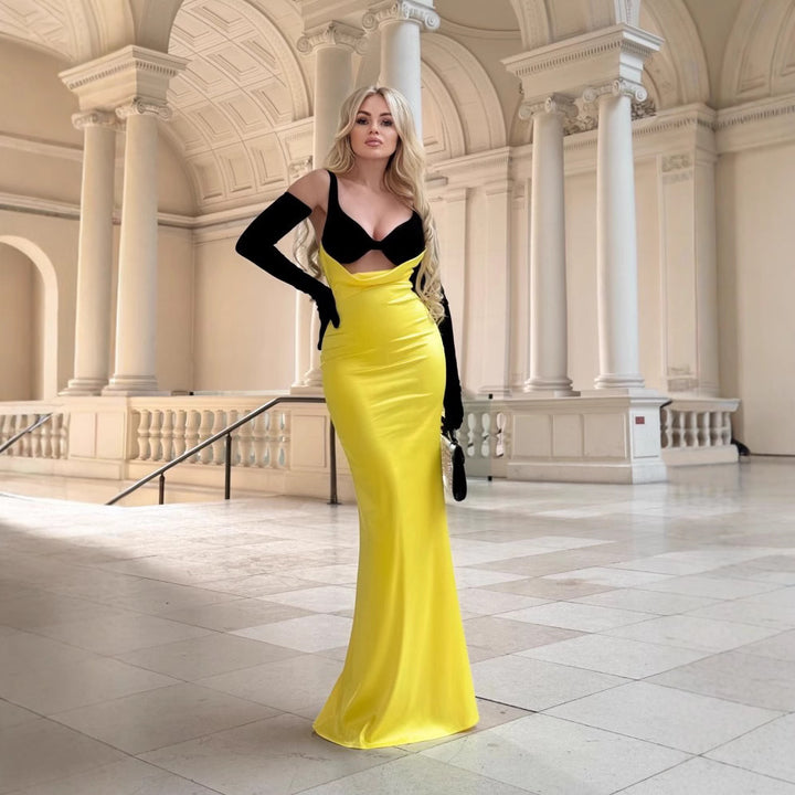Damen Elegantes langes Kleid mit raffiniertem Bustier-Design und fließendem Rock Echo Archiv