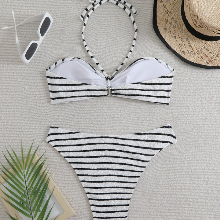 Damen Bandeau-Bikini mit schickem Streifen-Design Echo Archiv