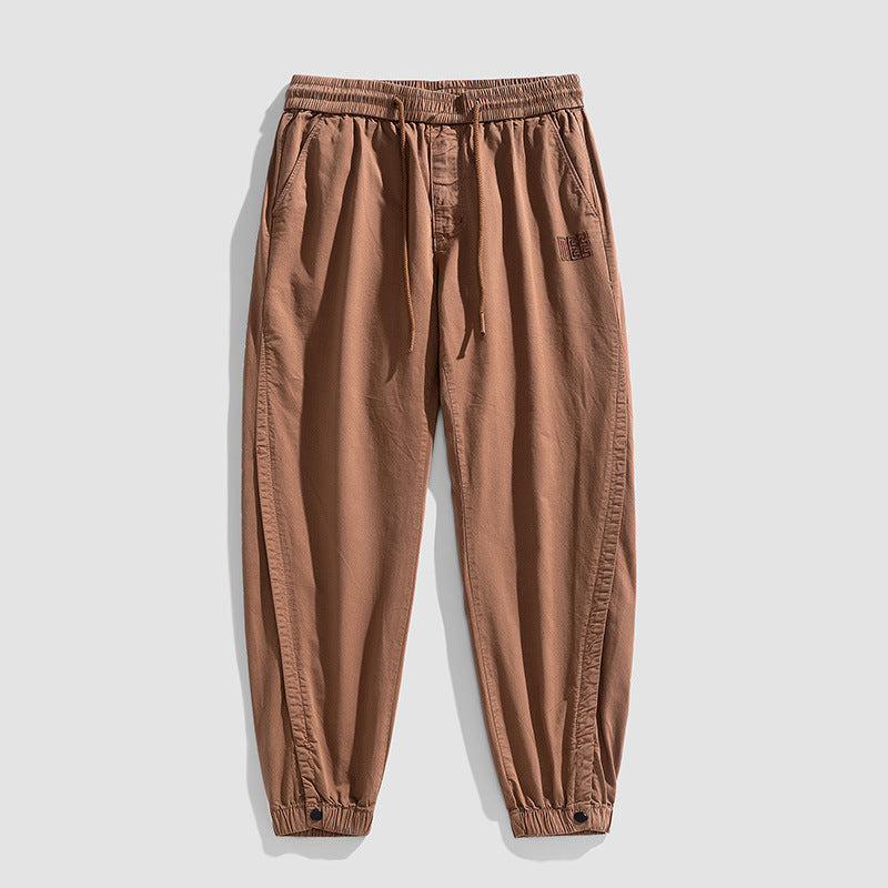 Herren Leichte Baumwoll-Joggerhose mit Tunnelzug, elastischem Knöchelabschluss und dezenter Logostickerei Echo Archiv