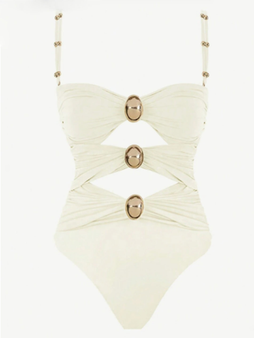 Damen Einteiler-Badeanzug mit raffinierten Cut-Outs und dekorativen Metallakzenten Echo Archiv