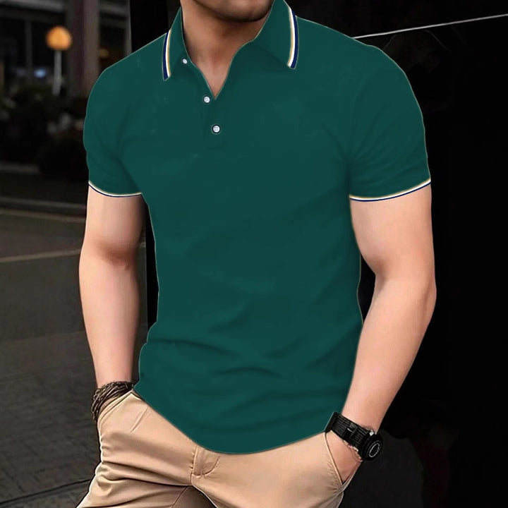 Herren Poloshirt mit modernem Kragen und sportlichem Schnitt Echoarchiv