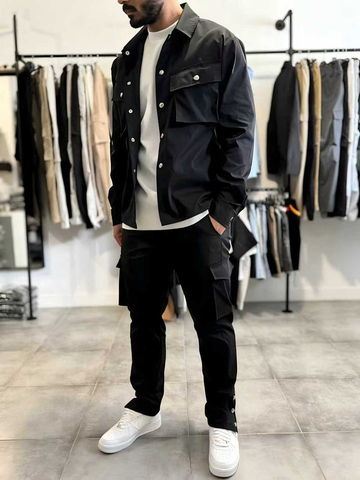 Herren funktionale Freizeitjacke mit Cargo-Hose Set Echoarchiv