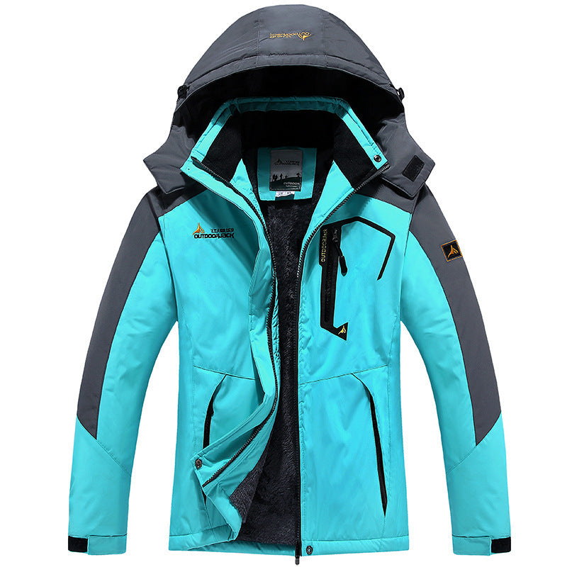 Herren technische Outdoor-Thermojacke mit abnehmbarer Kapuze, winddichter Außenschale und wärmender Fleece-Innenlage Echoarchiv