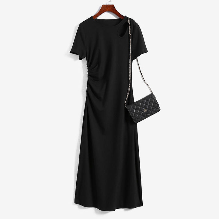 Damen Maxikleid mit asymmetrischem Cut-Out, seitlicher Raffung und fließender A‑Linie Echo Archiv
