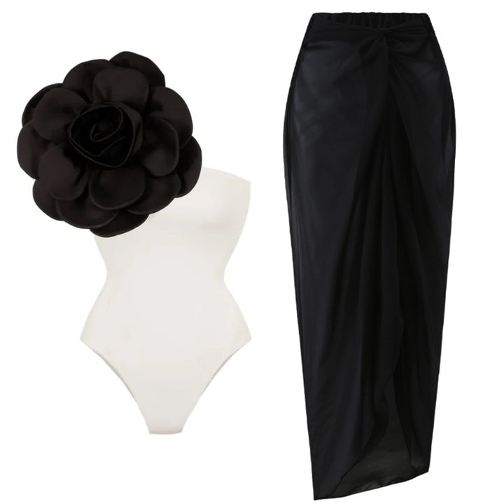 Damen Einteiliger Badeanzug mit einzigartigem Blumendesign Echo Archiv