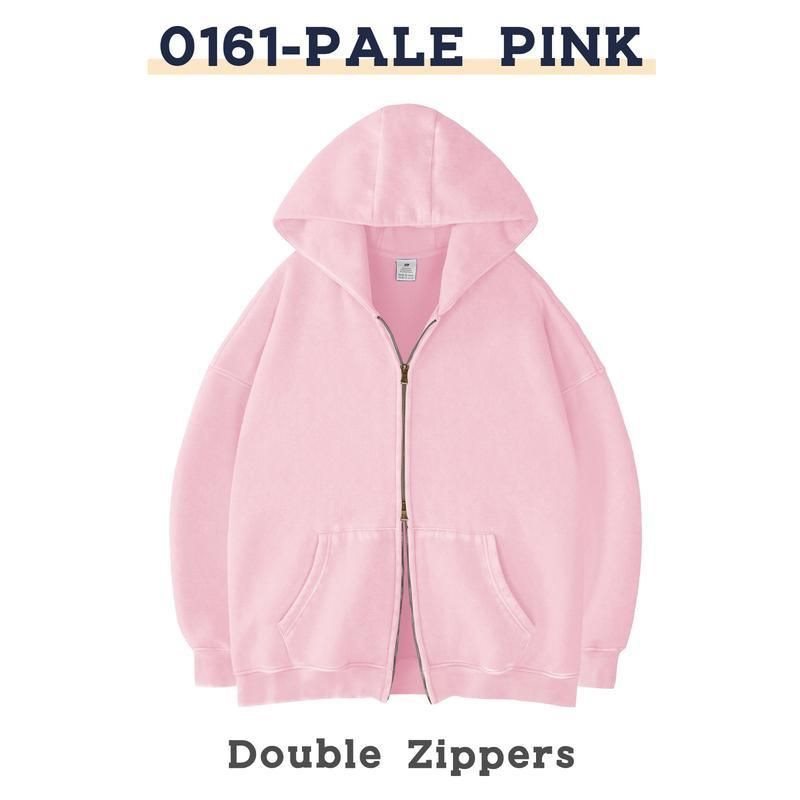 Unisex Oversized Kapuzenjacke mit Doppelreißverschluss und Kängurutaschen Echo Archiv