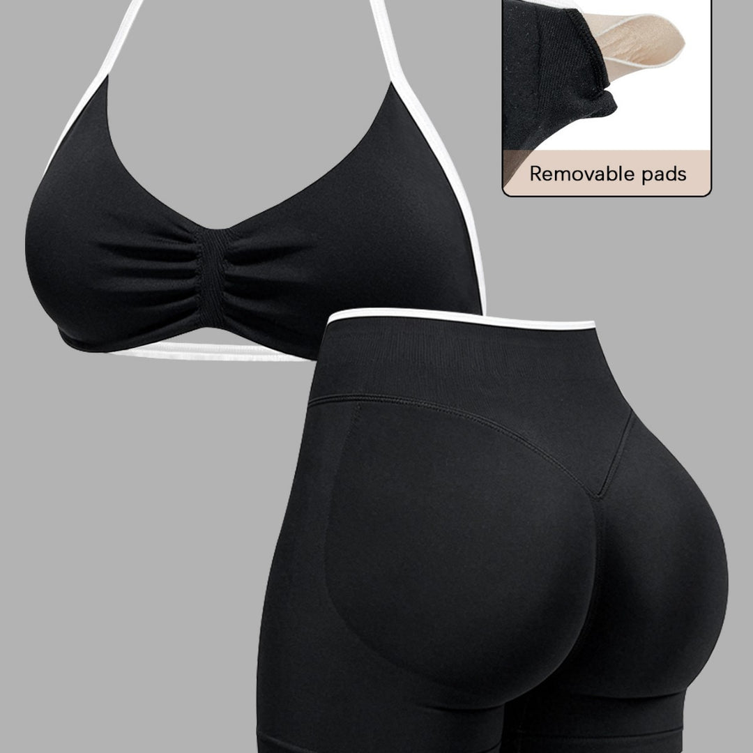 Damen Sportliches Crop-Top und Shorts-Set Echo Archiv