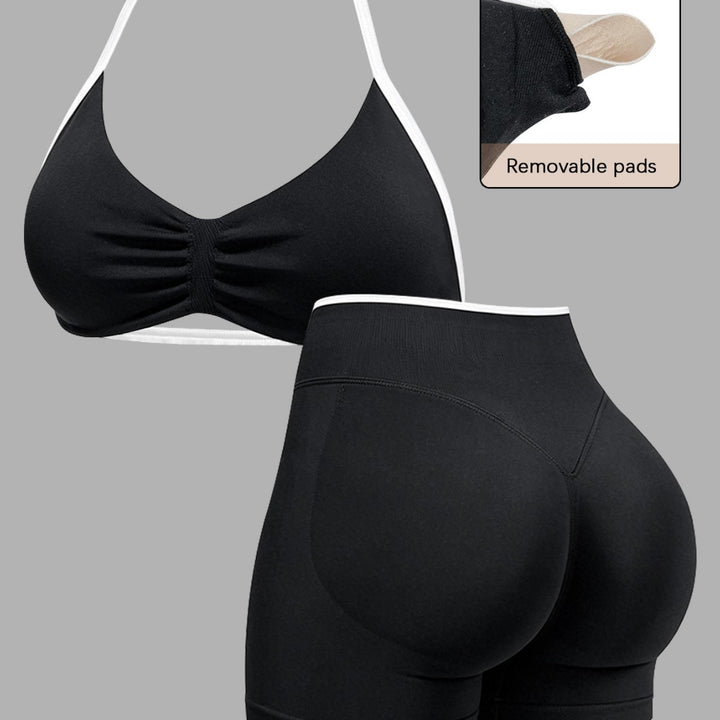 Damen Sportliches Crop-Top und Shorts-Set Echo Archiv