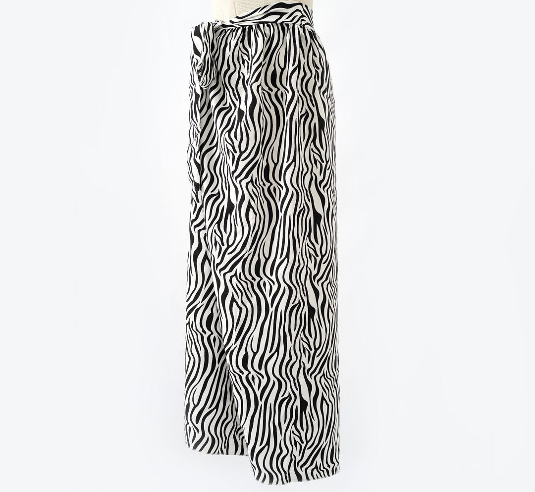 Damen Maxirock mit Wickelband und leichter Crêpe-Qualität – Valéora