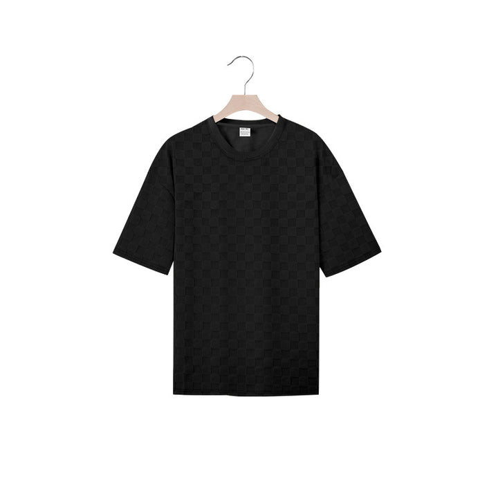 Herren lässiges Kurzarmshirt aus strukturierter Baumwolle Echoarchiv