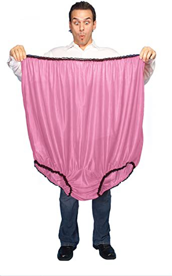 Unisex übergroßer Satin-Spaßslip mit elastischem Bund – Valdoro