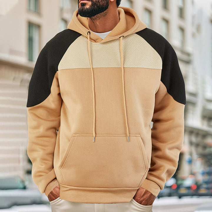 Herren sportlicher Kapuzenpullover mit strukturiertem Design Echoarchiv