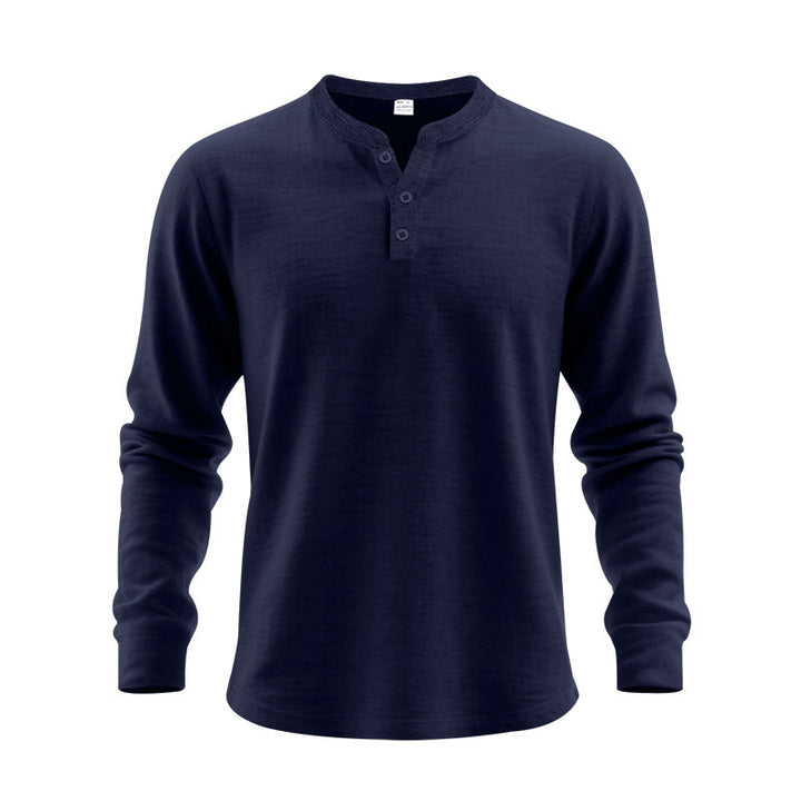 Herren Langarm-Hemden im klassischen Henley-Stil Echoarchiv