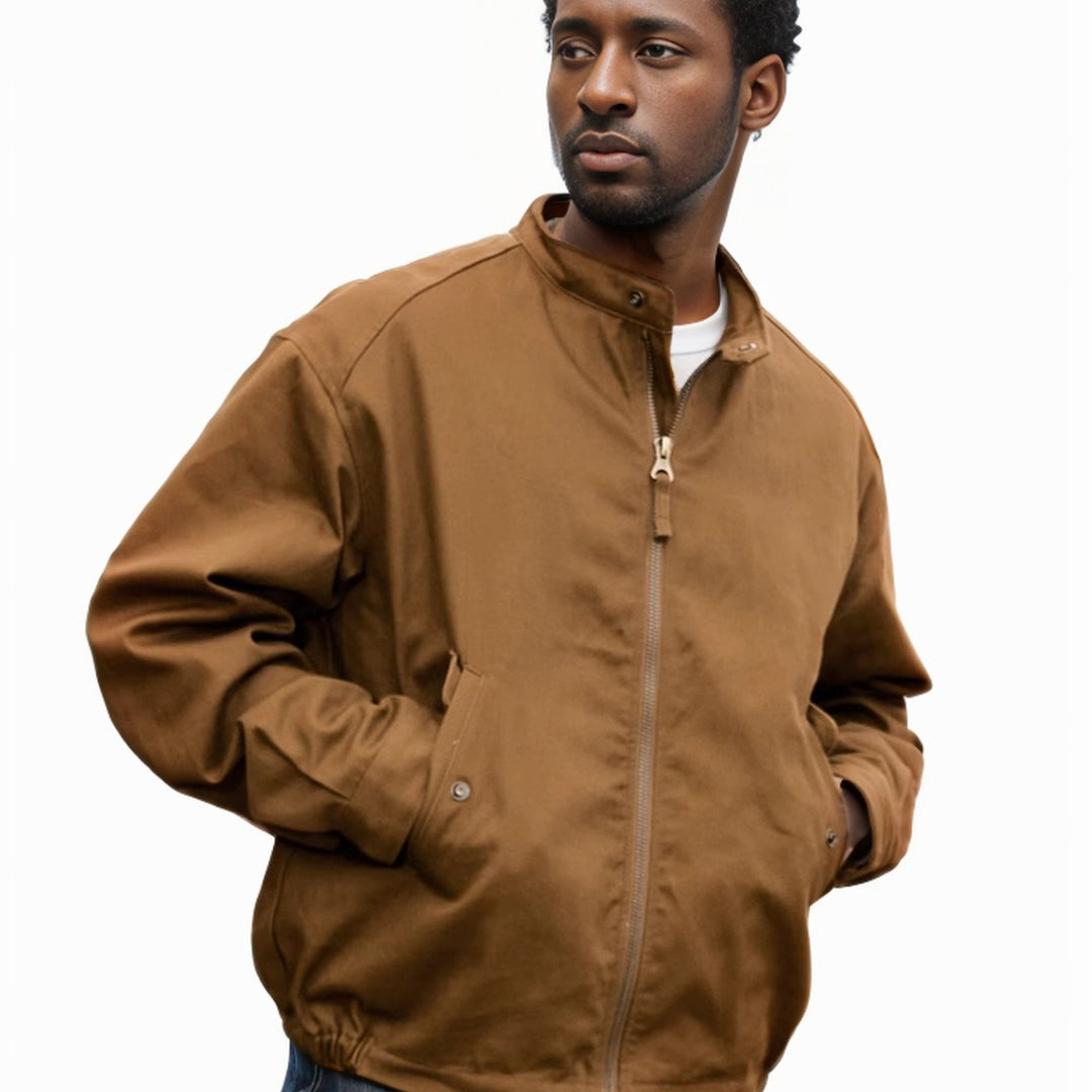 Herren funktionale Freizeitjacke im sportlichen Design mit gerundetem Kragen Echoarchiv