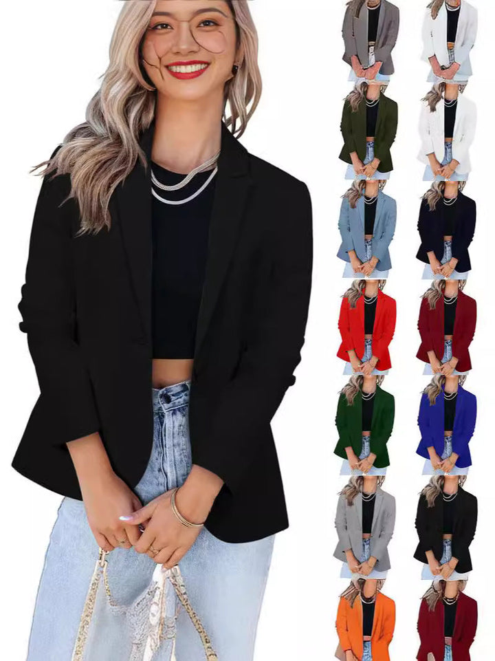 Damen Eleganter Blazer mit Echoarchivrnem Schnitt und praktischen Taschen Echoarchiv