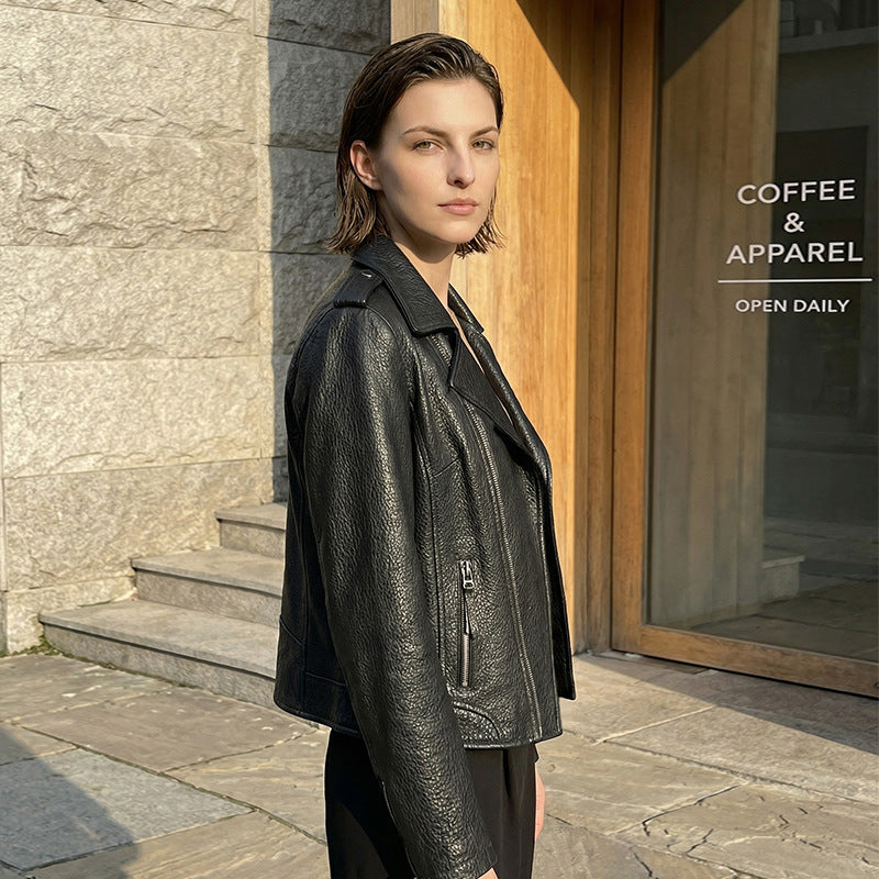 Damen Stylische Bikerjacke aus hochwertigem Leder Echo Archiv