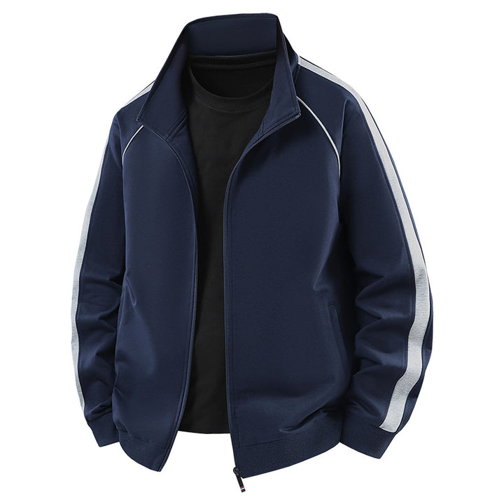 Herren Leichter Freizeit-Trainingsanzug-Set mit Reißverschlussjacke, elastischer Bund & Reißverschlusstaschen Echoarchiv