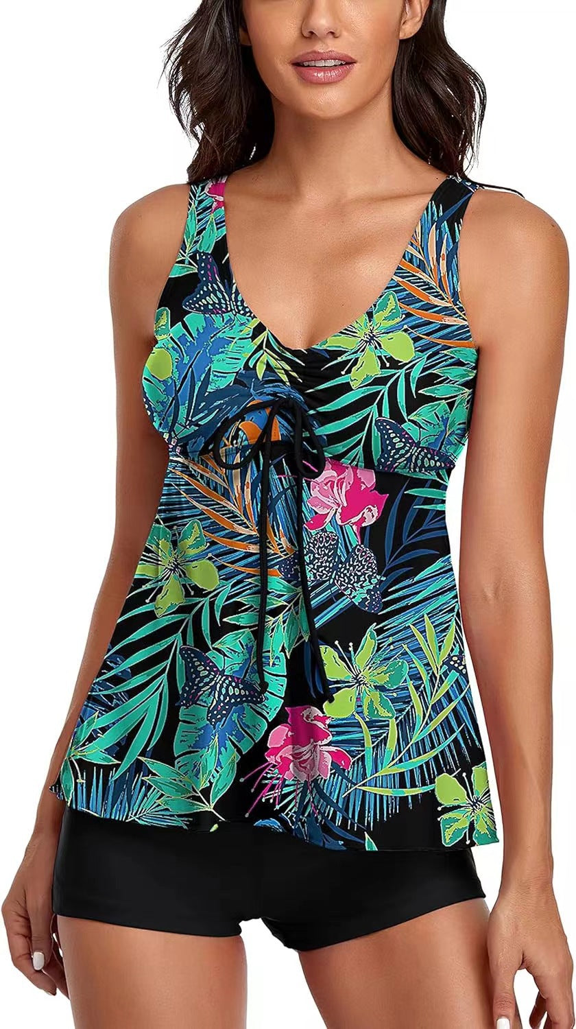 Damen Blumiges Tankini-Set mit Shorts Echo Archiv