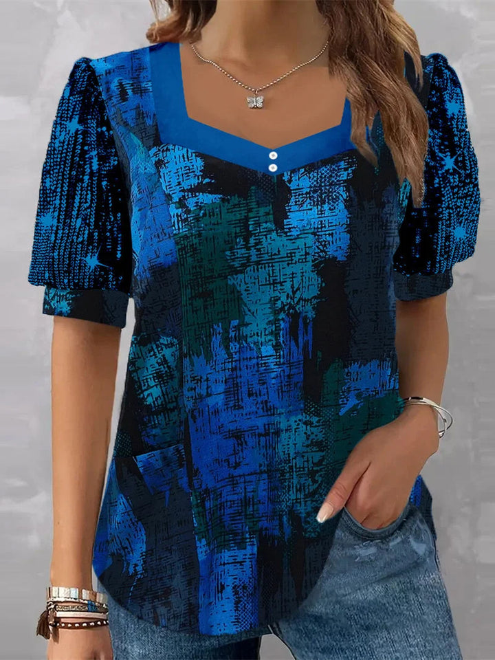 Damen Glitzernde V-Pullover Bluse Echo Archiv