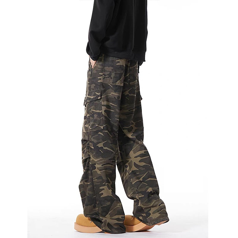 Herren Modische Cargohose mit tiefem Schritt und mehreren Taschen Echo Archiv
