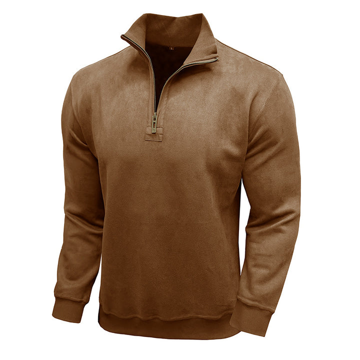Herren modischer Pullover mit Stehkragen und Reißverschluss Echoarchiv