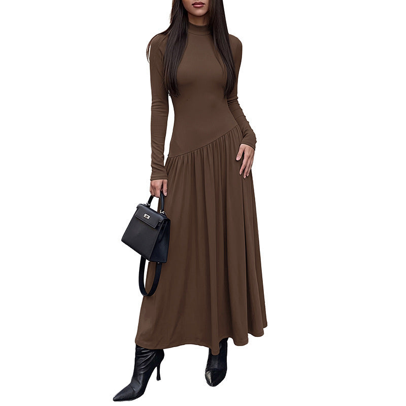 Damen Elegantes Langarm-Maxikleid mit Tellerrock Echo Archiv
