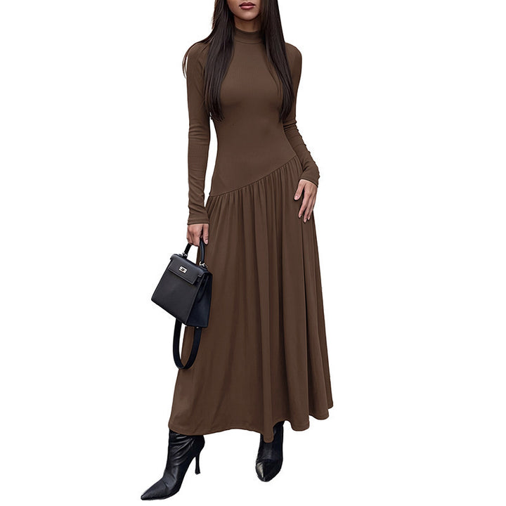 Damen Elegantes Langarm-Maxikleid mit Tellerrock Echo Archiv