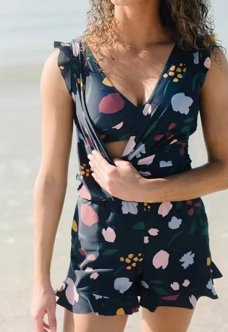 Damen Freizeit Overall mit floralem Design Echo Archiv