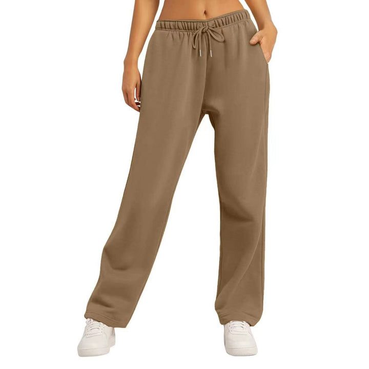 Damen nan weite High‑Waist Loungewear‑Jogginghose mit elastischem Bund Kordelzug und Seitentaschen Echo Archiv