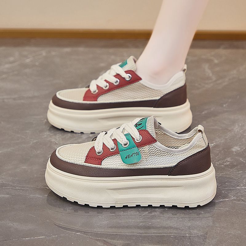 Damen Leichte Wedge‑Sneaker mit Netzgewebe, ergonomischer Memory‑Innensohle und profilierter Laufsohle – Névara