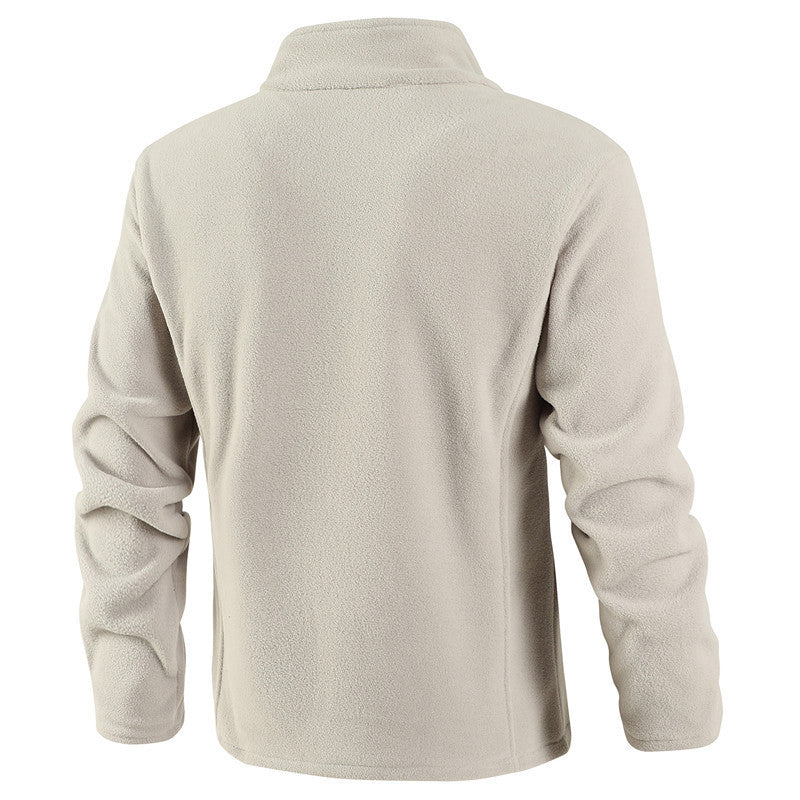 Herren Leichte Fleecejacke mit Stehkragen und durchgehendem Reißverschluss – Taviero