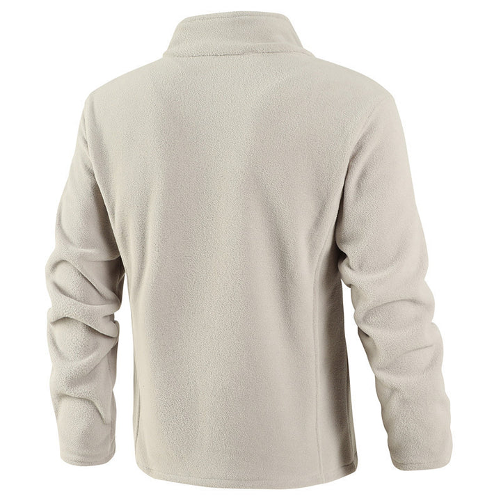 Herren Leichte Fleecejacke mit Stehkragen und durchgehendem Reißverschluss – Taviero