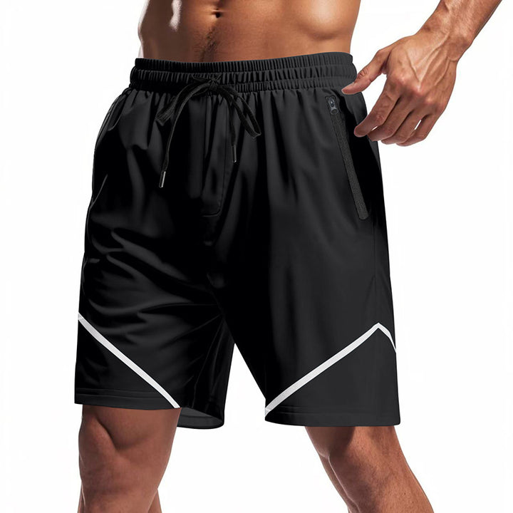 Herren Sportliche Shorts mit elastischem Bund und praktischen Reißverschlusstaschen Echoarchiv