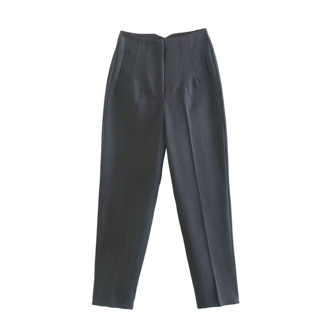 Damen Hochtaillierte tapered Anzughose mit Bügelfalte und Paspeltaschen Echo Archiv