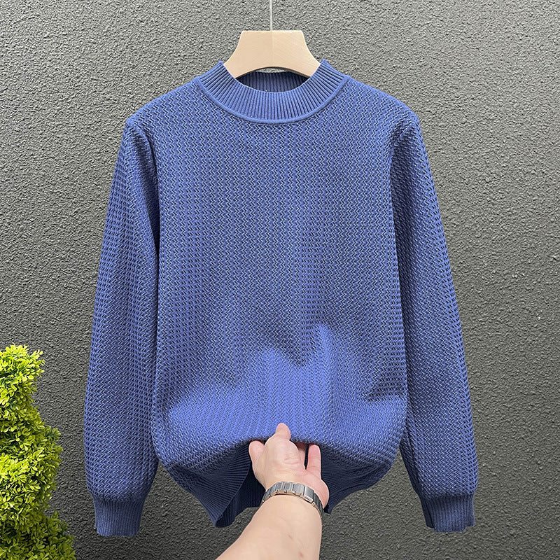 Damen Strukturierter Rollkragenpullover aus feinem Waffelstrick Echoarchiv