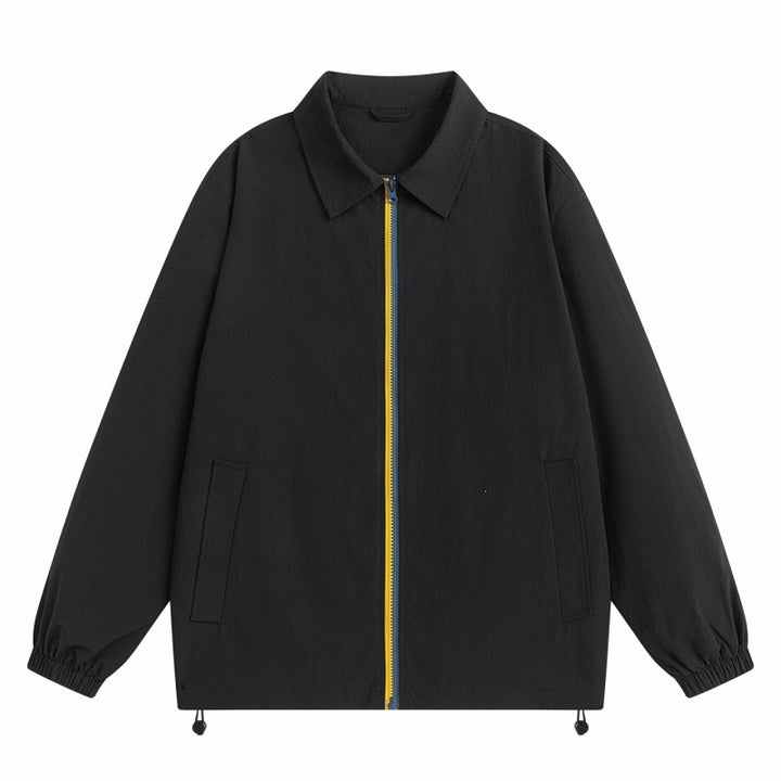 Herren Leichte Outdoor-Harringtonjacke mit Kontrastreißverschluss, Kordelzug & elastischen Bündchen Echoarchiv
