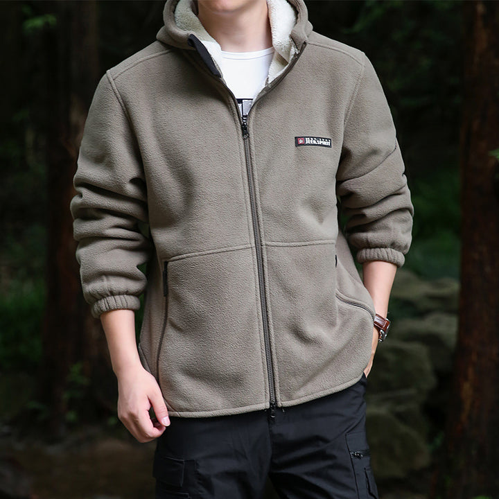 Herren Fleecejacke mit Kapuze Echo Archiv