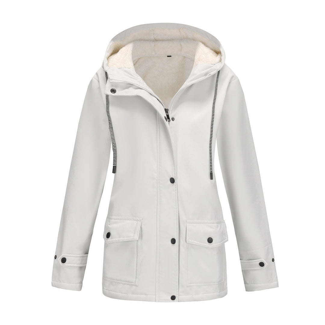 Damen nan wasserabweisender Parka mit Teddyfutter verstellbarer Kapuze und aufgesetzten Taschen Echo Archiv