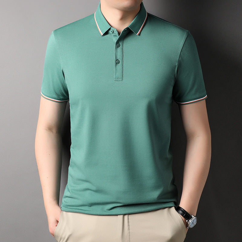 Herren Poloshirt mit atmungsaktivem Piqué-Gewebe und modernen Kontrastakzenten Echoarchiv