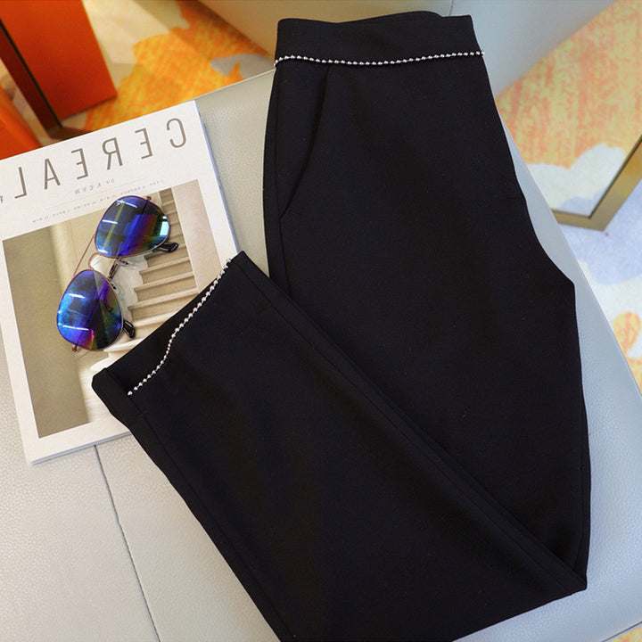 Damen Elegante undmodische Bundfaltenhose Echoarchiv