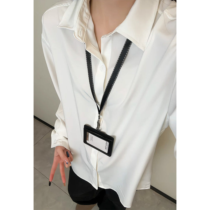 Damen Elegante und luftige Bluse mit Stehkragen Echo Archiv