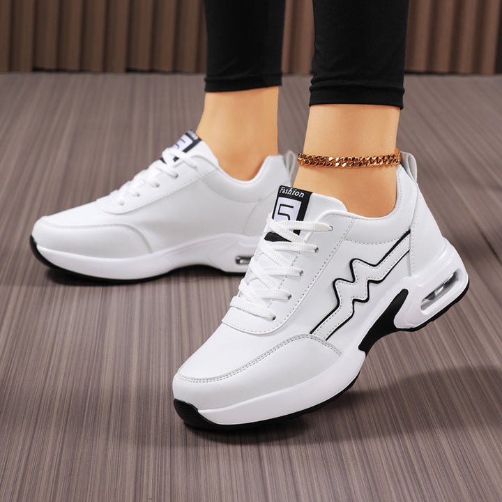 Damen nan modischer Sneaker mit geformter Seitenwelle, gedämpfter Luftkapselferse und ergonomischem Plateau-Fußbett Echo Archiv