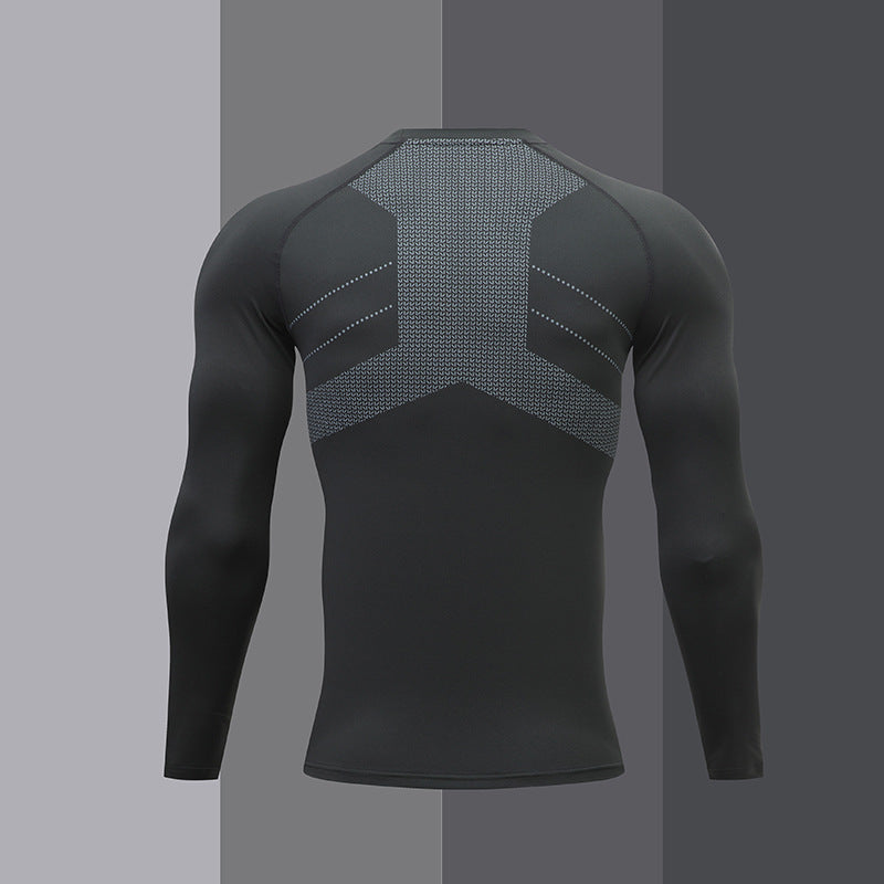 Herren Kompressions-Langarm-Sportshirt Echoarchiv